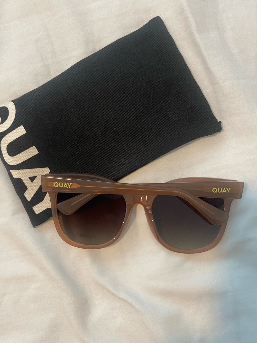 Quay Australia Women's Sunglasses in Light Brown Frame with Dark Lenses - Picture 3 of 3
